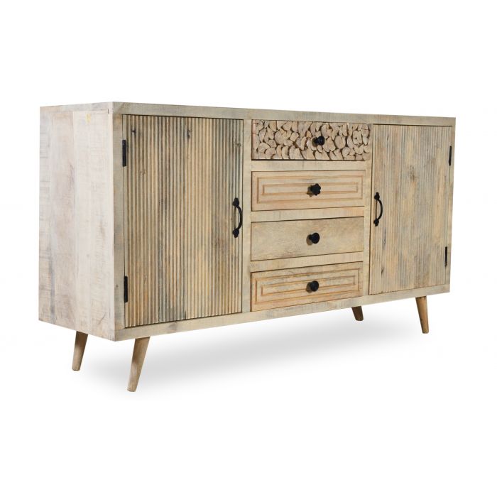 Mobile Buffet Corel 2 Ante E 4 Cassetti In Legno Di Acacia