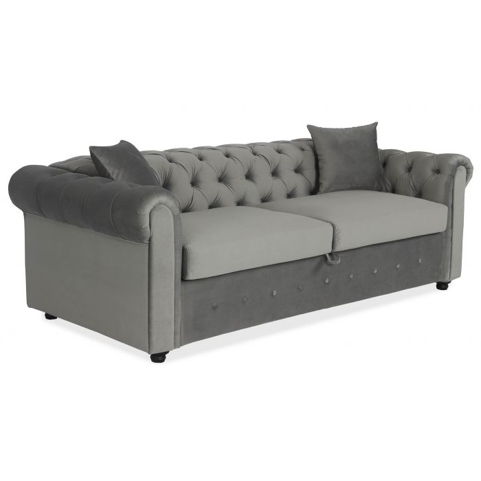 Divano Chesterfield Express Trasformabile Con Materasso Domingo In