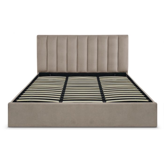 Letto Contenitore Songe Testata Velluto Talpa 180 Cm